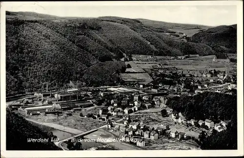 Ak Werdohl im Sauerland, Blick vom Nordheller Weg