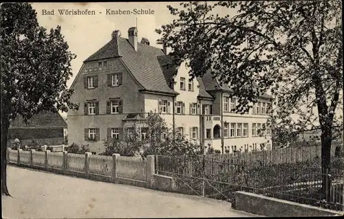 Ak Bad Wörishofen im schwäbischen Kreis Unterallgäu, Blick auf die Knabenschule