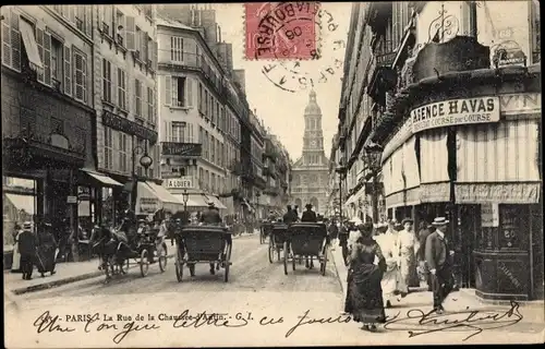 Ak Paris IX. Arrondissement Opéra, La Rue de la Chaussee d'Antin, Agence Havas