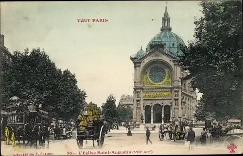 Ak Paris VIII. Arrondissement Élysée, L'Eglise Saint Augustin