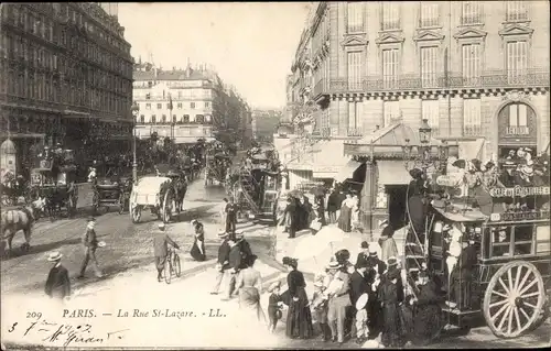 Ak Paris VIII. Arrondissement Élysée, La Rue Saint Lazare