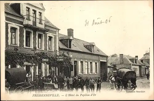 Ak Fressenneville Somme, L'Hotel du Papillon d'Or