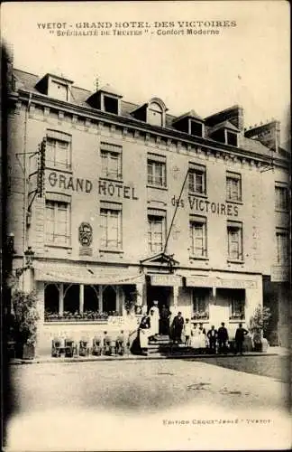Ak Yvetot Seine Maritime, Grand Hôtel des Victoires