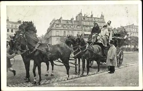 Ak Seine Maritime, Stadtpartie, Kutsche, Grande Maison de Blanc