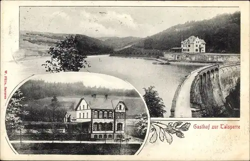 Ak Altroggenrahmede Altena in Westfalen, Fuelbecker Talsperre, Gasthof zur Talsperre