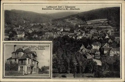 Ak Zell im Odenwald Bad König, Gesamtansicht des Ortes, Hotel Eulbacher Hof, Inh. Jean Treser