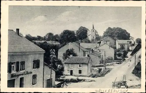 Ak Ittersdorf Wallerfangen im Saarland, Teilansicht, Straßenpartie, Metzgerei
