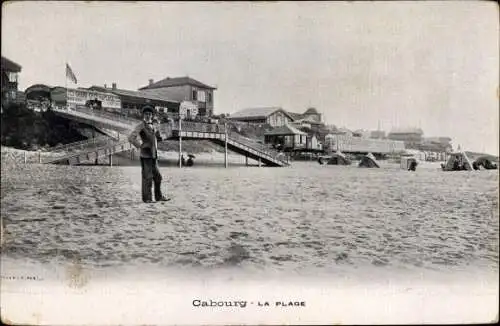 Ak Cabourg Calvados, La Plage