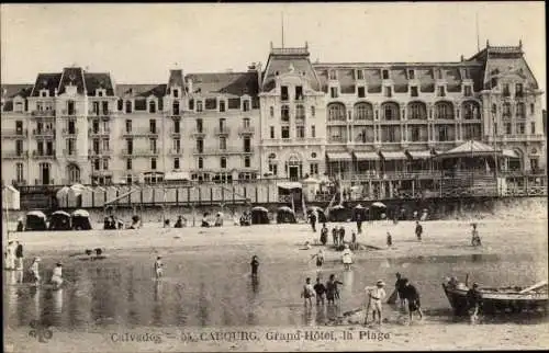 Ak Cabourg Calvados, Grand Hotel, La Plage