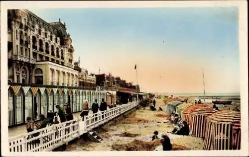 Ak Cabourg Calvados, Grand Hotel, Plage