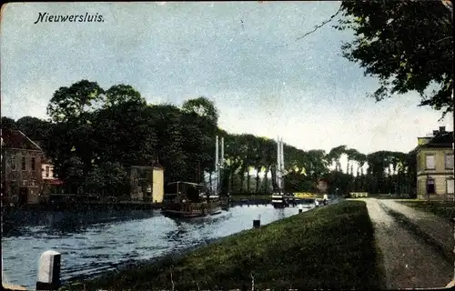 Ak Nieuwersluis Stichtse Vecht Utrecht, geöffnete Brücke