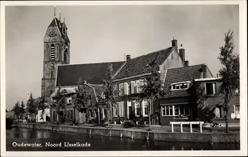 Ak Oudewater Utrecht Niederlande, Noord Ijsselkade, Kerk