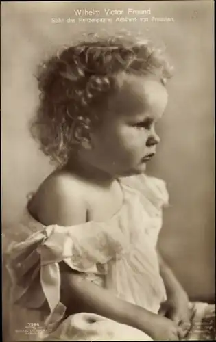 Ak Wilhelm Victor Freund, Sohn des Prinzenpaares Adalbert von Preußen