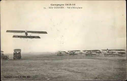 Ak Tunesien, Val d'Aeroplane, Campagne 1915-1916