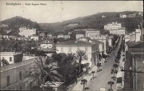 Ak Bordighera Liguria, Viale Regina Elena