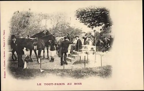 Ak Paris XVI. Arrondissement Passy, Le Tout-Paris au Bois