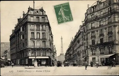 Ak Paris XVI. Arrondissement Passy, Avenue d'Eylau