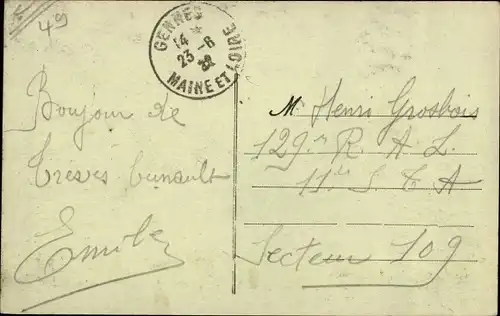 Ak Saumur Maine et Loire, Cuneault, Vue d'ensemble, Ruderpartie