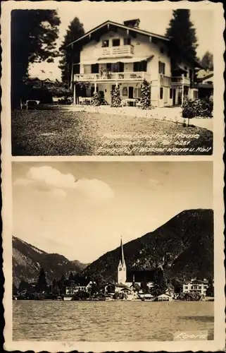 Ak Rottach Egern in Oberbayern, Pension Landhaus Haase, Ortsansicht