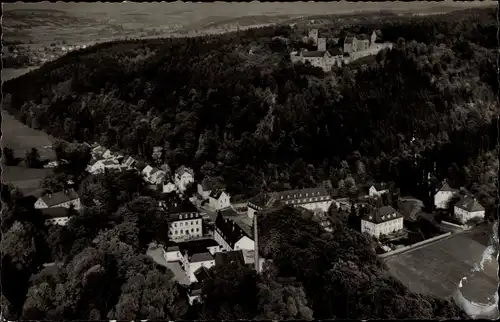 Ak Neuhaus Bad Neustadt an der Saale Unterfranken, Kurviertel und Salzberg, Vogelschau