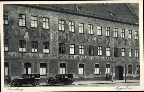 Ak Augsburg in Schwaben, Fuggerhaus, Fassadenansicht