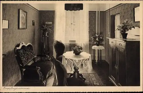 Ak Gunzenhausen im Fränkischen Seenland, Diakonissen Mutterhaus Hensoltshöhe, Empfangszimmer