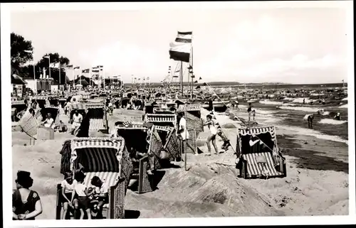 Ak Ostseebad Dahme in Holstein, Partie am Strand, Strandkörbe