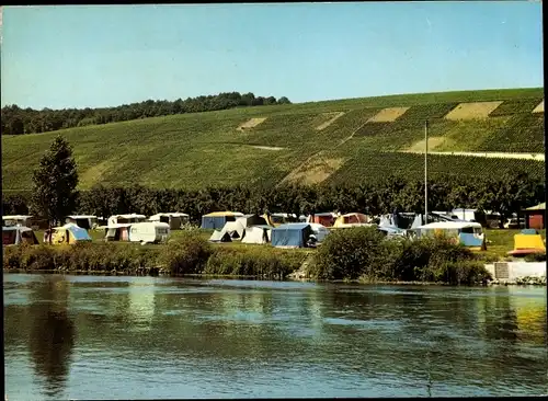 Ak Escherndorf Volkach in Unterfranken, Campingplatz