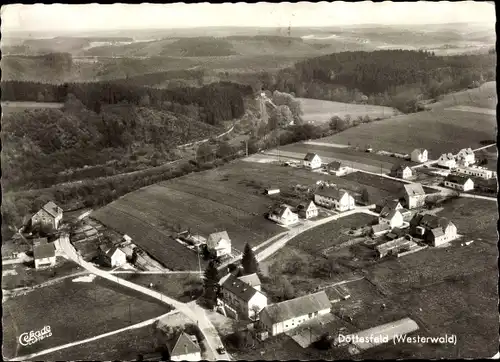 Ak Döttesfeld im Westerwald, Hotel zum Wiedbachtal, Fliegeraufnahme
