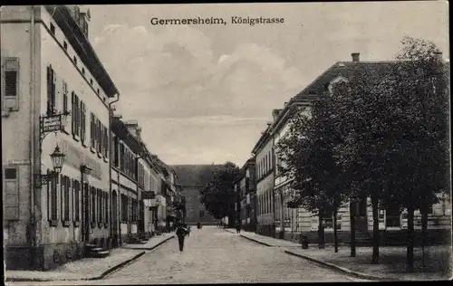 Ak Germersheim am Rhein, Königstraße