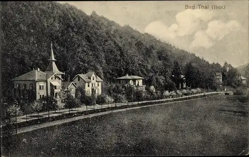 Ak Bad Thal Ruhla in Thüringen, Teilansicht, Villen am Wald