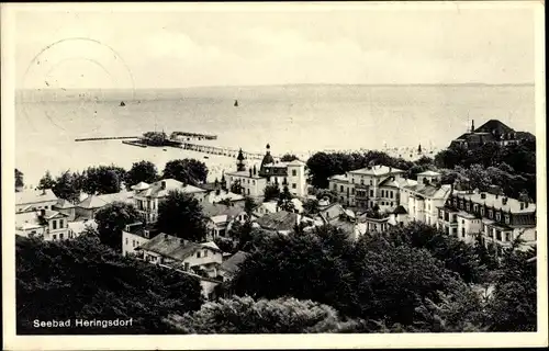 Ak Ostseebad Heringsdorf auf Usedom, Teilansicht vom Seebad