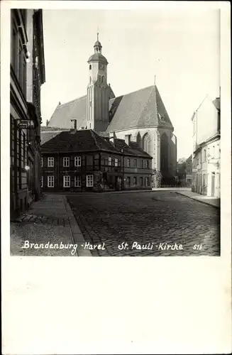 Foto Ak Brandenburg an der Havel, Sankt Pauli Kirche