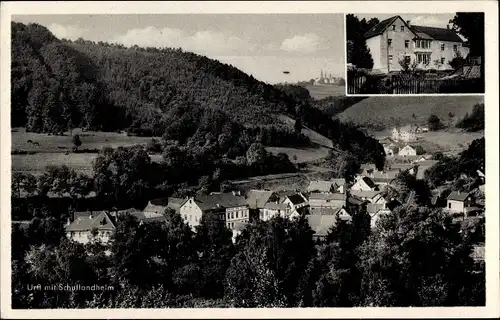 Ak Urft Steinfeld Kall in Eifel in Nordrhein Westfalen, Landschulheim, Panorama über den Ort