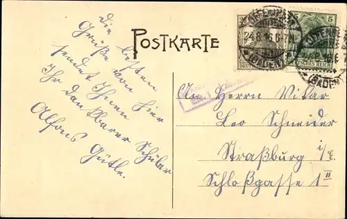 Ak Griesheim Offenburg in Baden Schwarzwald, Kirche, Kinderschule, Totalansicht