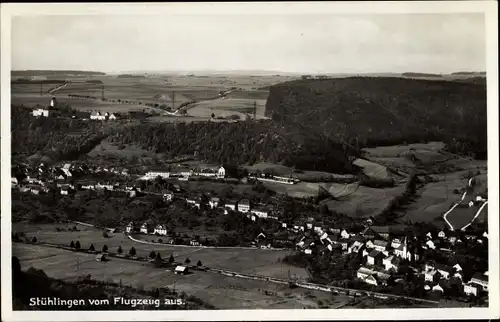 Ak Stühlingen im Schwarzwald Baden, Panorama, Fliegeraufnahme, Hotel Post