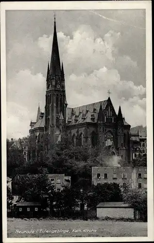 Ak Nowa Ruda Neurode im Eulengebirge Schlesien, Kath. Kirche