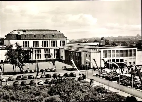 Ak Essen im Ruhrgebiet, Städtischer Saalbau, Parkplatz
