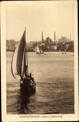 Ak Konstantinopel Istanbul Türkei, Dans la Corne d'Or
