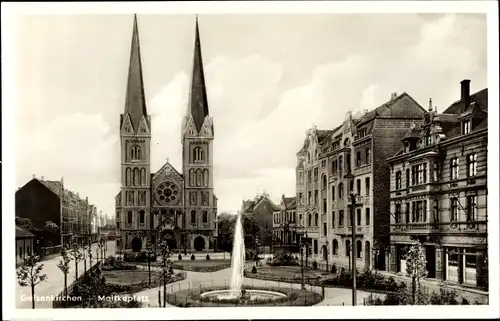 Ak Gelsenkirchen im Ruhrgebiet, Moltkeplatz, Liebfrauenkirche