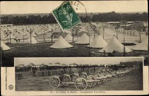 Ak Mailly le Camp Aube, Campement d'Artillerie
