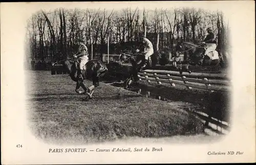 Ak Paris, Courses d'Auteuil, Saut du Brock