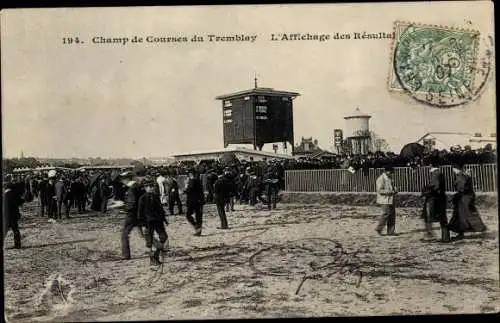 Ak Champigny sur Marne Val de Marne, Champ de Courses du Tremblay, L'Affichage