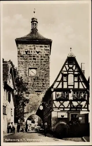 Ak Rothenburg ob der Tauber Mittelfranken, Siewersturm