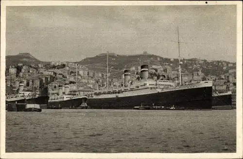 Ak Genova Genua Liguria, Porte, Dampfschiff, Passagierschiff