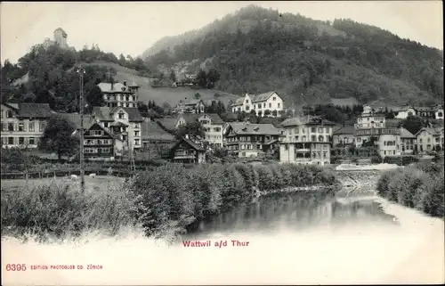 Ak Wattwil im Obertoggenburg Kanton St. Gallen, Blick auf die Stadt