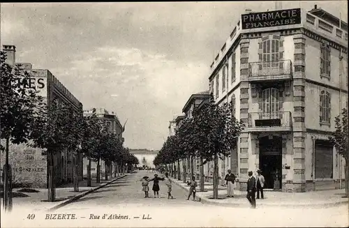 Ak Bizerte Tunesien, Rue d'Athenes