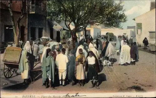 Ak Bizerte Tunesien, La Place du Marche, Araber, Maghreb