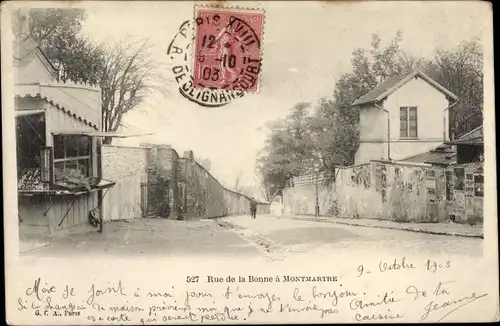 Ak Paris XVIII. Arrondissement Buttes-Montmartre, Rue de la Bonne