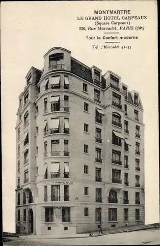 Ak Paris XVIII. Arrondissement Buttes-Montmartre, Le Grand Hotel Carpeaux